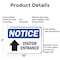 Signmission Visitor Entrance Up Arrow OSHA Notice Sign, Aluminum, 10in W x 7in L, 2PK OS-2PACK-NS-A-710-L-18881 - alternate 4